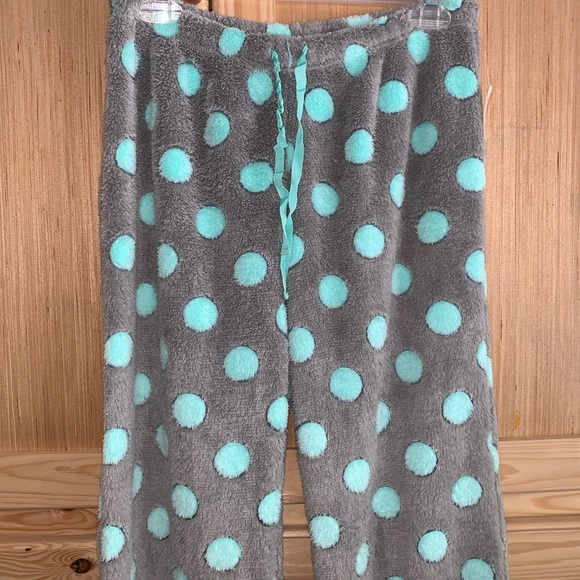 PJ couture plush “dots” pajama sleep pants size M - Picture 2 of 3
